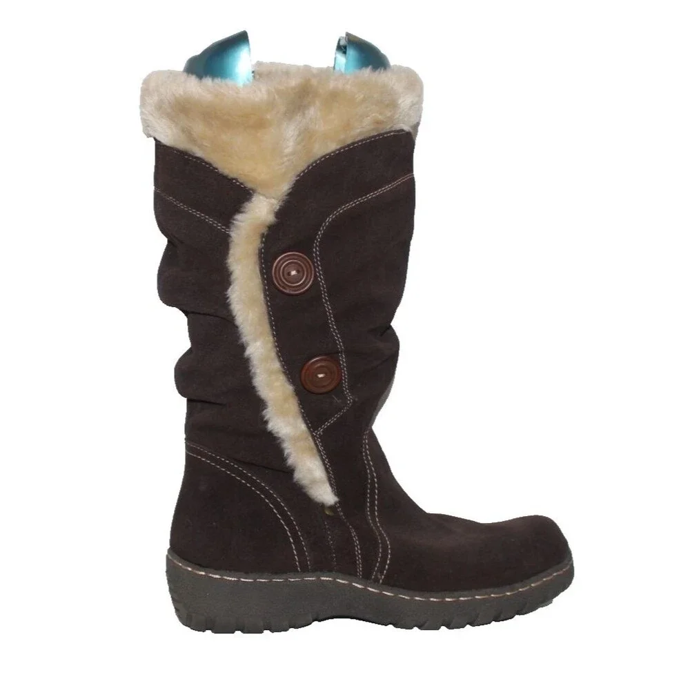 BareTraps Benella Brown Suede Faux Fur Winter Boots  Women’s size 11M